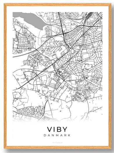 Viby J by plakat - hvid