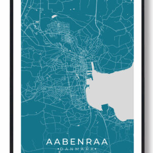Aabenraa by plakat - blå