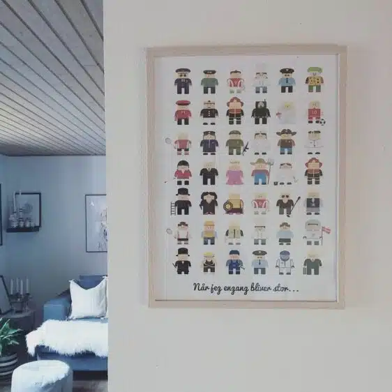 Når jeg engang bliver stor plakat. Sød plakat med sjove motiver.