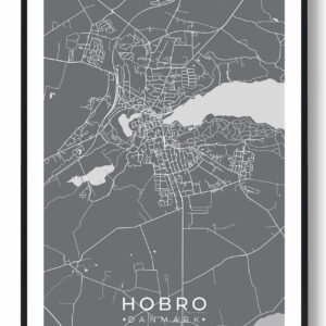 Hobro by plakat - grå
