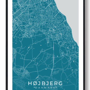 Højbjerg by plakat - blå