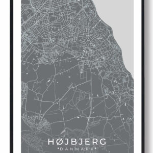 Højbjerg by plakat - grå