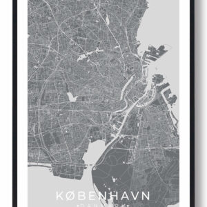 København by plakat - grå