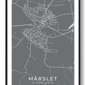 Mårslet by plakat - Grå