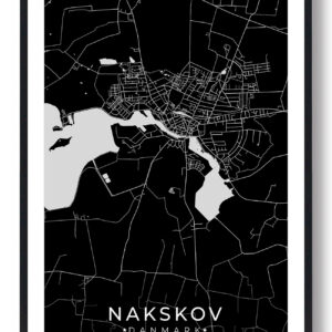 Nakskov by plakat - sort