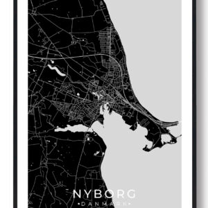 Nyborg by plakat - sort