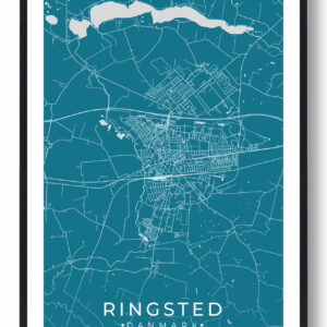 Ringsted by plakat - blå