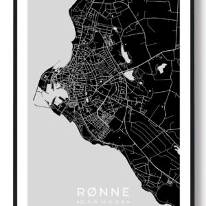 Rønne plakat - sort