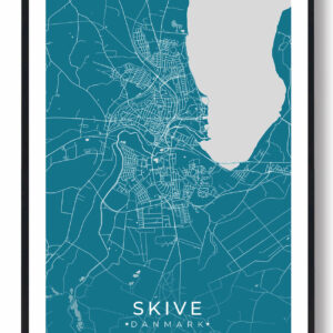 Skive by plakat - blå