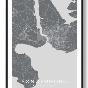 Sønderborg by plakat - grå