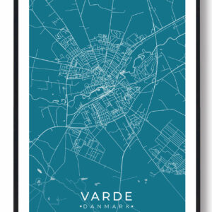 Varde by plakat - blå