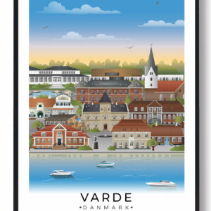Varde byplakat med hvid kant (RESTPARTI)