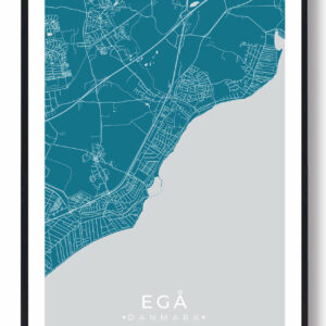 Egå by plakat - blå