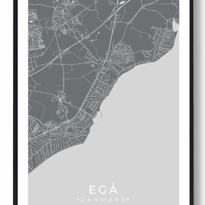 Egå by plakat - grå