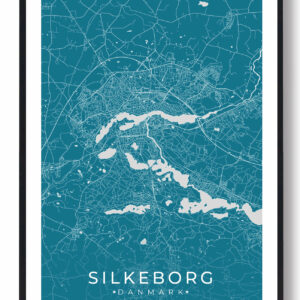 Silkeborg by plakat - blå