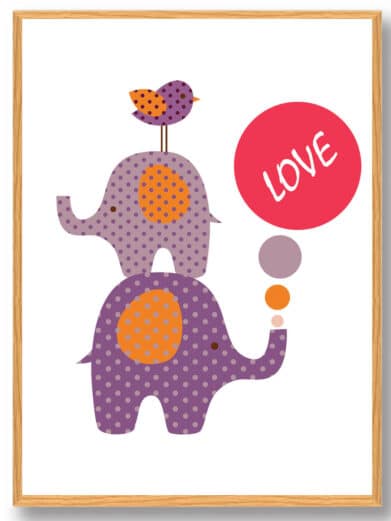 Elefanter LOVE - plakat