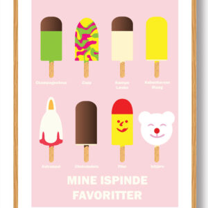 Mine ispinde favoritter - plakat