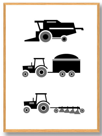 Landbrugsmaskiner - plakat