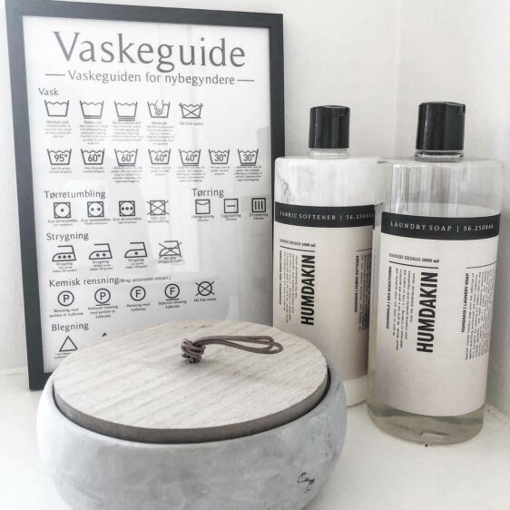 Vaskeguide til bryggerset eller badeværelset. Vaskeguide plakaten er med alle vaskesymbolerne og passer perfekt til enten bryggerset eller badeværelset