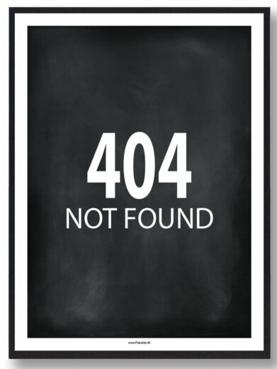 404 side - gamerplakat (sort)