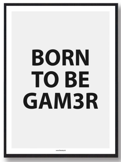 BORN TO BE GAM3ER - gamerplakat