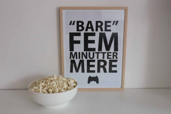 Bare 5 min mere plakat