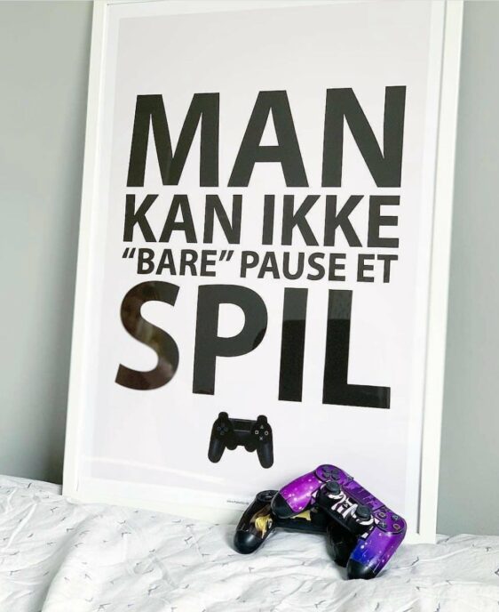 Man kan ikke bare pause et spil plakat.