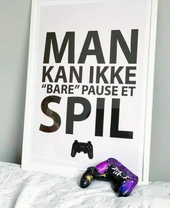 Man kan ikke bare pause et spil plakat.