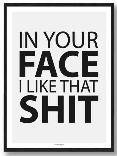 In your face I like that shit - gamerplakat
