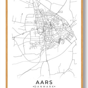 Aars by plakat - hvid