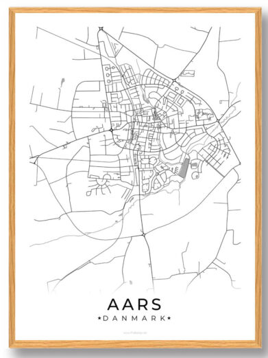Aars by plakat - hvid