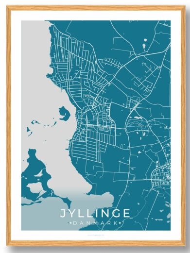 Jyllinge by plakat - blå