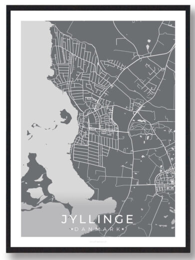 Jyllinge by plakat - grå