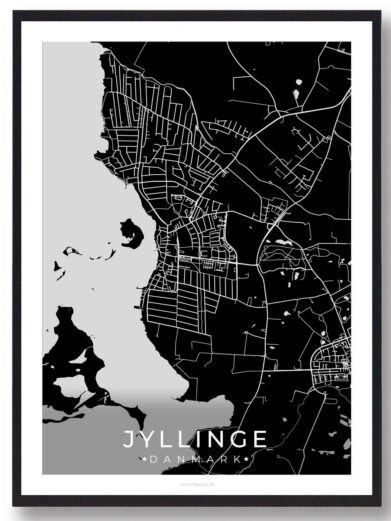 Jyllinge by plakat - sort