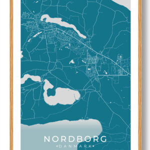 Nordborg by plakat - blå
