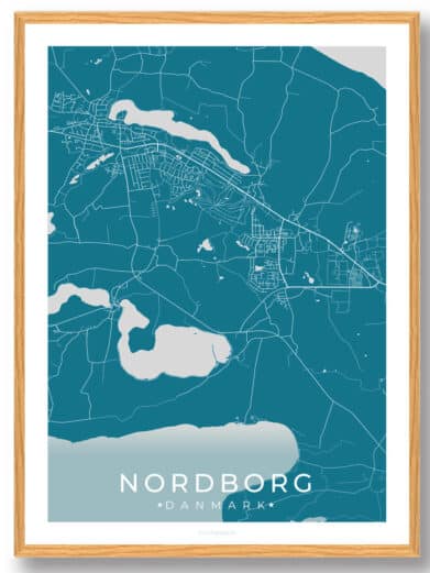Nordborg by plakat - blå