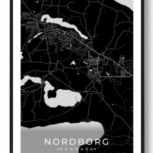 Nordborg by plakat - sort