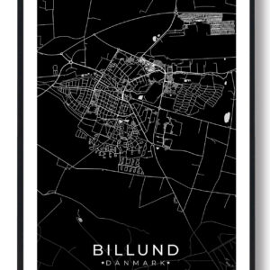 Billund by plakat - sort