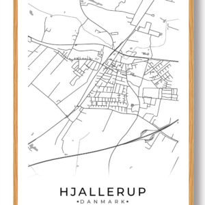 Hjallerup by plakat - hvid