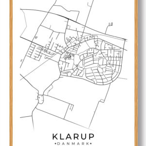 Klarup by plakat - hvid