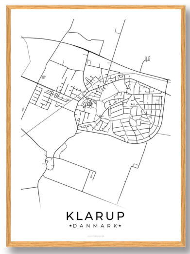 Klarup by plakat - hvid