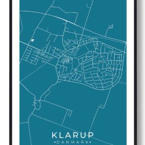 Klarup by plakat - blå
