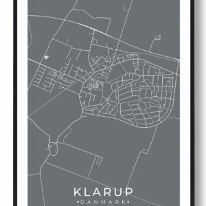 Klarup by plakat - grå