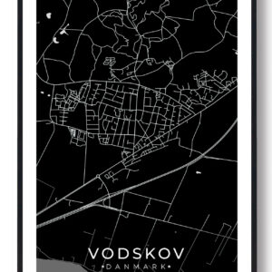 Vodskov by plakat - sort