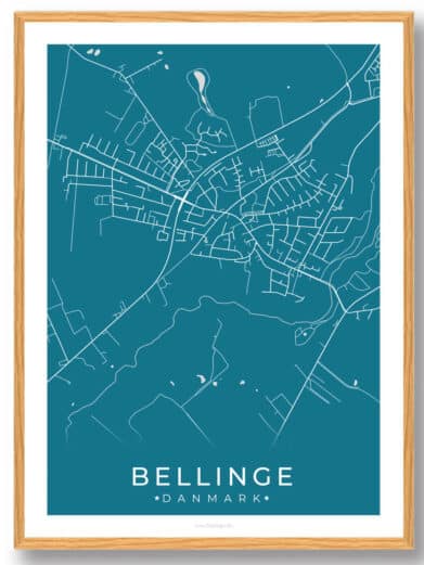 Bellinge by plakat - blå