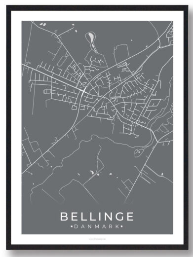 Bellinge by plakat - grå