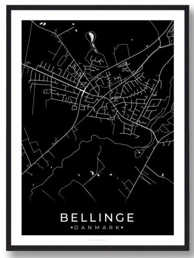 Bellinge by plakat - sort