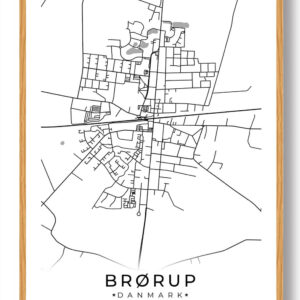 Brørup by plakat - hvid
