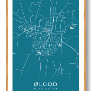 Ølgod by plakat - blå