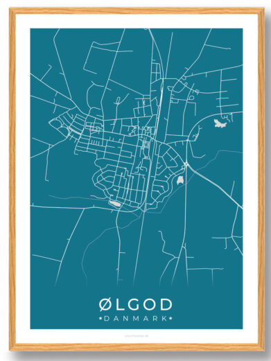 Ølgod by plakat - blå